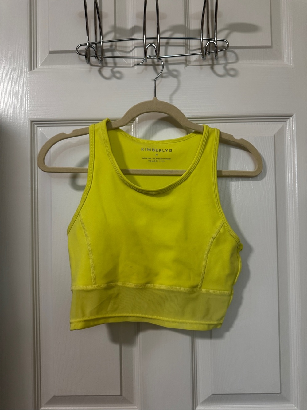 Neon Yellow Cropped Tank Top